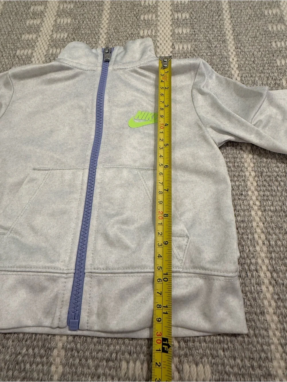 Nike Toddler Girl 2T Jacket & Blue-to-Purple Gradient Leggings Neon Logo